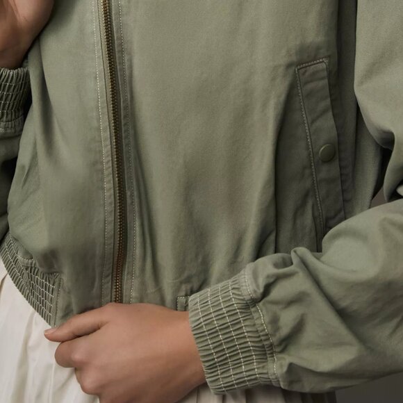 Anthropologie Pilcro Canvas Cropped Bomber Jacket - Picture 4 of 16